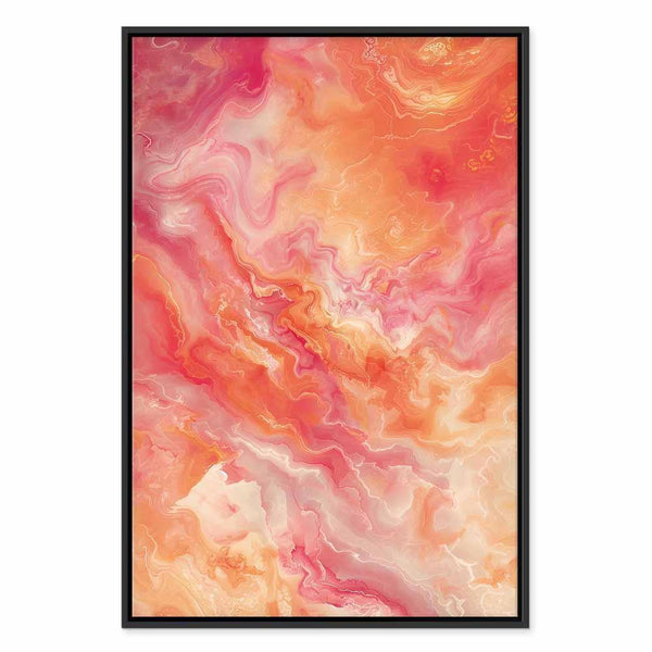 Quadro - Fiery Colors - Dynamic Shapes in Colors of Fire and Pink