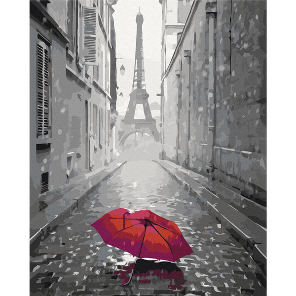 Quadro fai da te - Paris (Red Umbrella)
