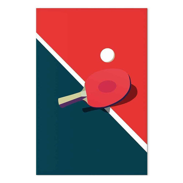 Quadro - Table Tennis - Racket and Ball on the Table