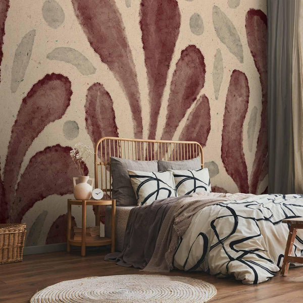 Carta da parati - Leaves and spots – large vibrant shapes inspired by Matisse