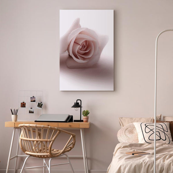 Quadro - Floral Glamour Glow (1-part) - Delicate and Pastel Pink Rose
