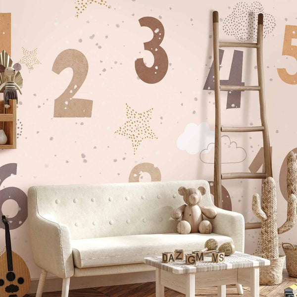 Carta da parati - Numbers Among Snowflakes