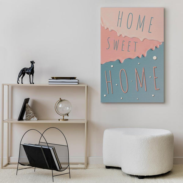 Quadro - Inscriptions: Home Sweet Home (1 Part) Vertical