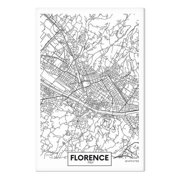 Quadro - Florence Map (1 Part) Vertical