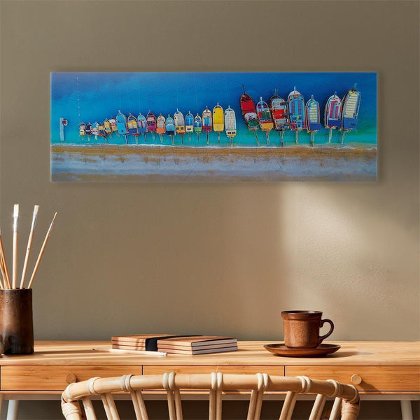 Quadro - Colourful Boats (1 Part) Narrow