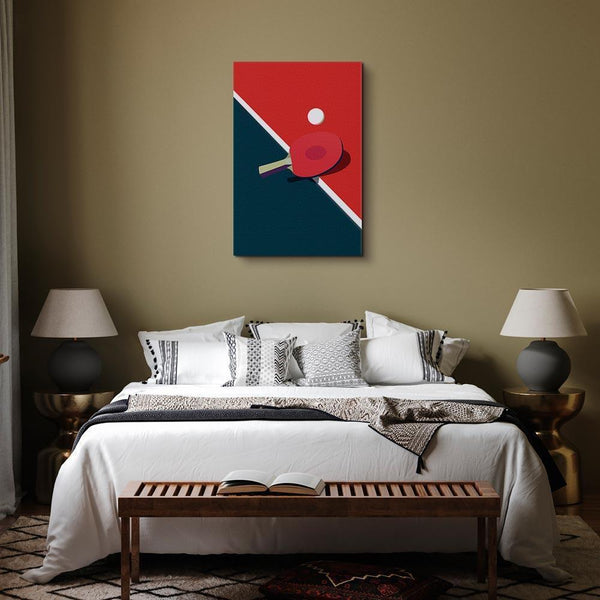 Quadro - Table Tennis - Racket and Ball on the Table