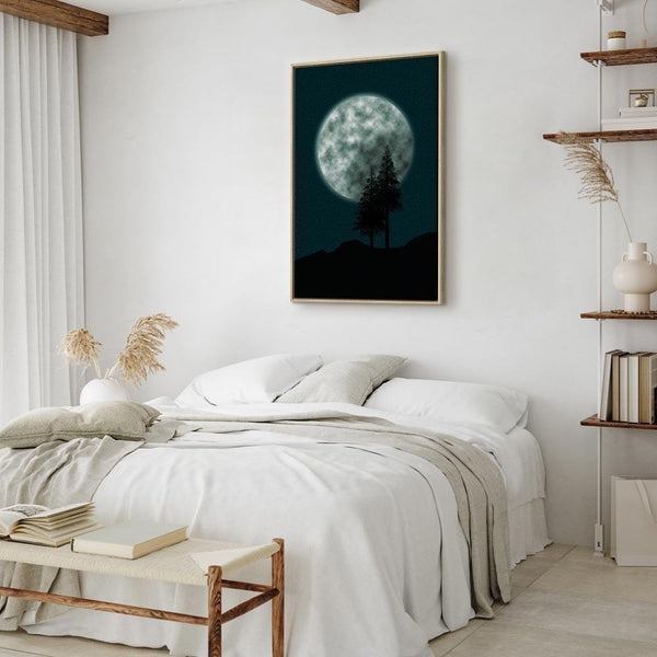 Quadro - Beautiful Full Moon (1 Part) Vertical