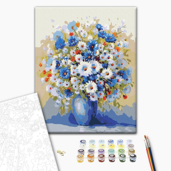 Quadro fai da te - A vase with a bouquet of wildflowers