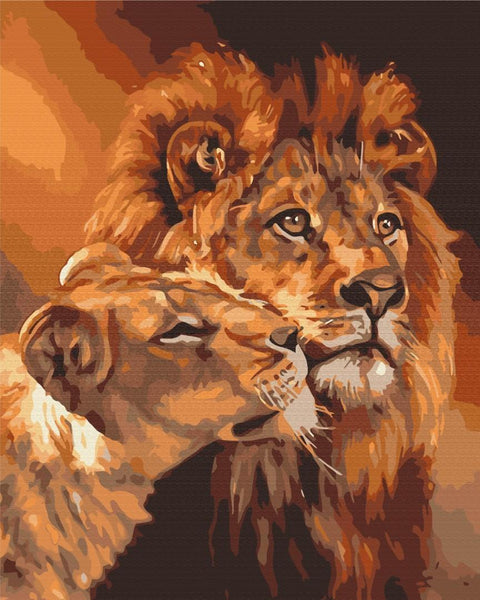 Quadro fai da te - Lion love