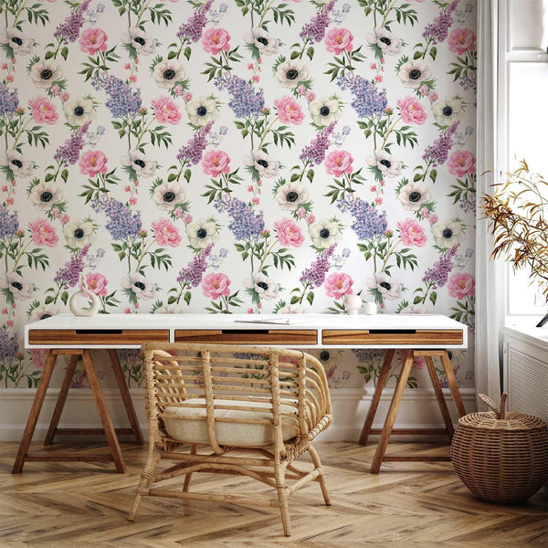 Tappezzeria murale - Roses and Lilacs