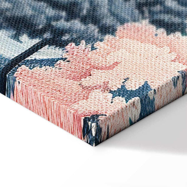 Quadro - Landscape with the Ocean Cliffs and Trees in Delicate Pink Shades