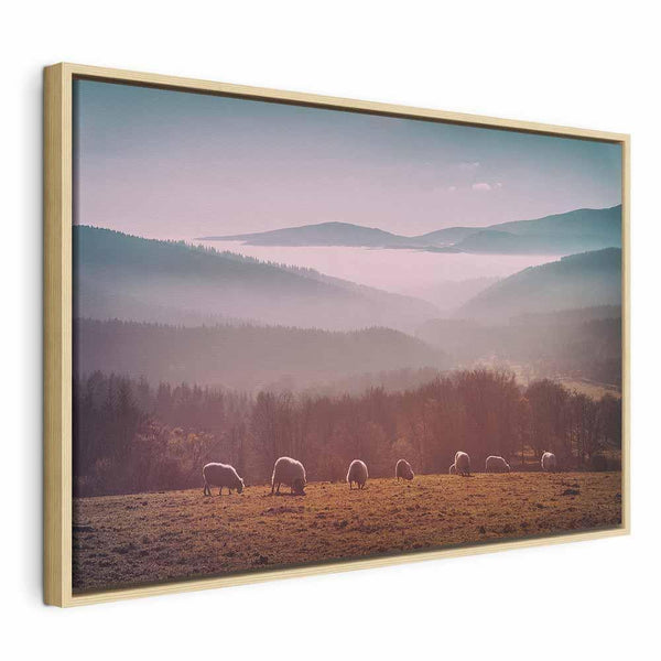 Quadro - Sheep in Mountain Landscape (1-part) - Animals in Nature