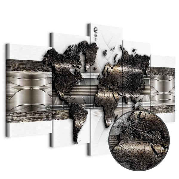 Quadro - Metal World Map II