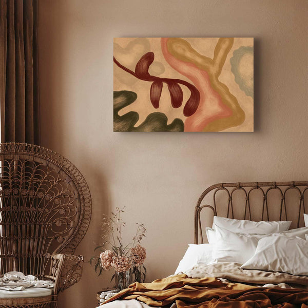 Quadro - Colorful shapes – worn-out figures in lime wash technique