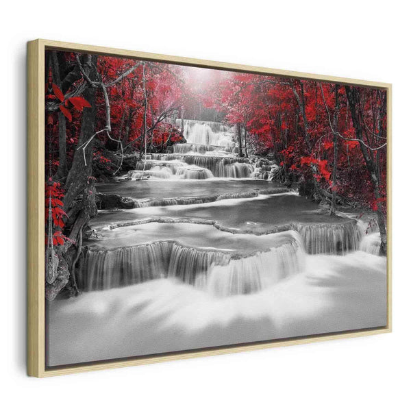 Quadro - Cascade of Thoughts (1 Part) Wide Red