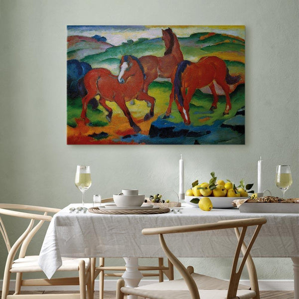Quadro - Franz Marc – The Red Horses (Grazing Horses IV)