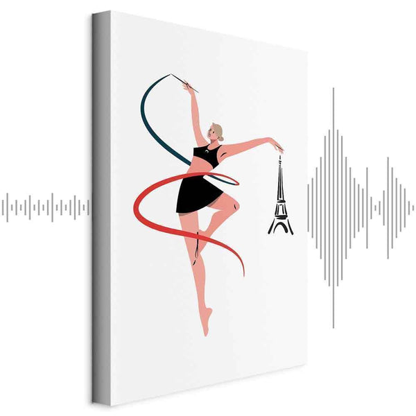 Quadro - Rhythmic Gymnastics - Illustration of a Woman With a Ribbon