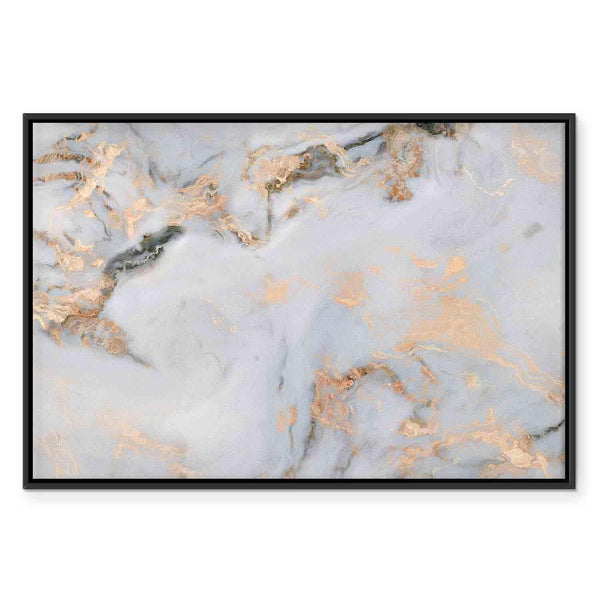 Quadro - White stone – elegant marble with golden reflections