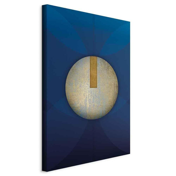 Quadro - In the Shadow of Classic Blue (1-part) - Golden Circle in Abstraction