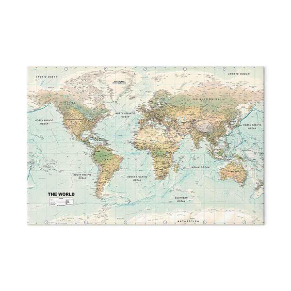 Quadro - World Map: Beautiful World
