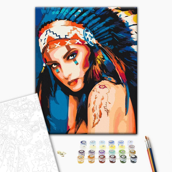 Quadro fai da te - Native American Girl