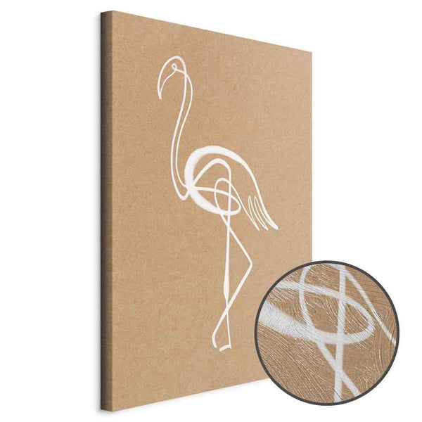 Quadro - White Flamingo (1 Part) Vertical