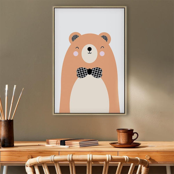 Quadro - Teddy Bear in Bow Tie (1 Part) Vertical