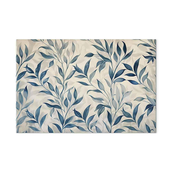 Quadro - Leaves in Blue Color Delicate Botanical Motif
