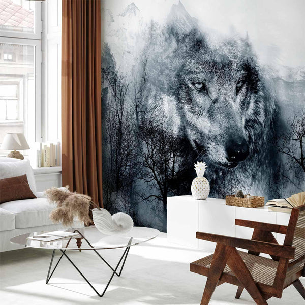 Carta da parati - Mountain Predator (Black and White)