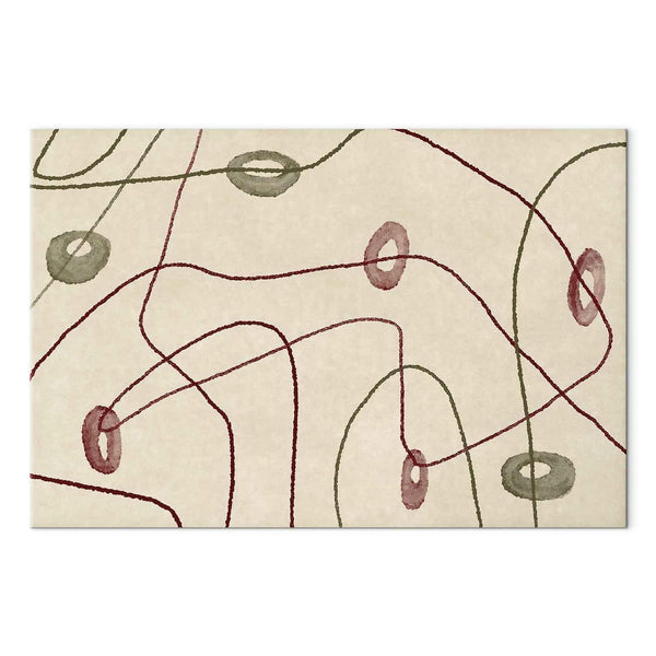 Quadro - Lines and shapes – bead labyrinth on a pale washed background