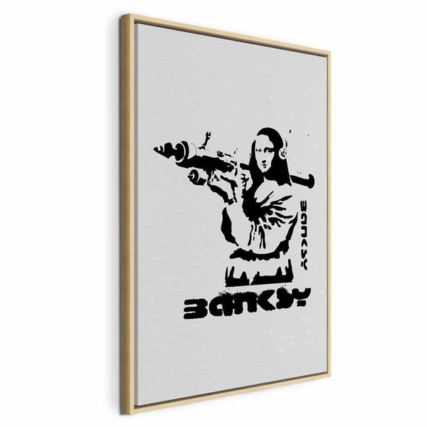 Quadro - Contrast Duel (1-part) - Banksy on Mural with Mona Lisa