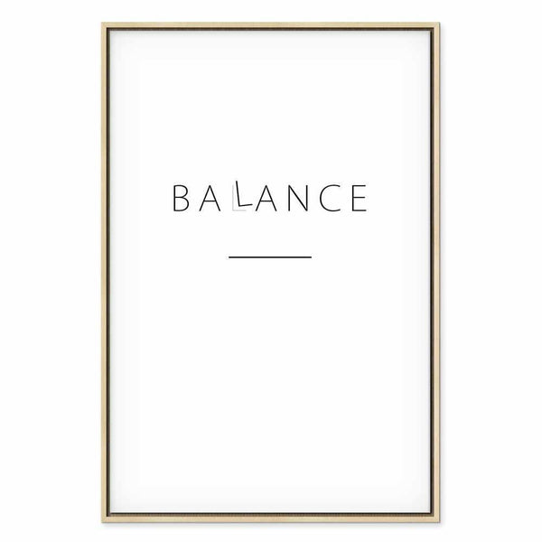 Quadro - Balance of Words (1-part) - Black English Text on White