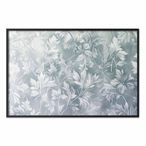 Poster - Worn Floral Patterns in Muted Turquoises