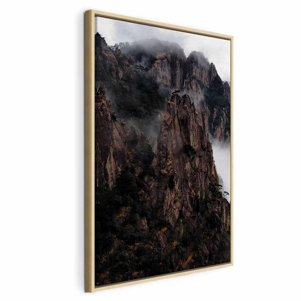 Quadro - Heart of Mountain Landscape (1-part) - Clouds Amid Rocks