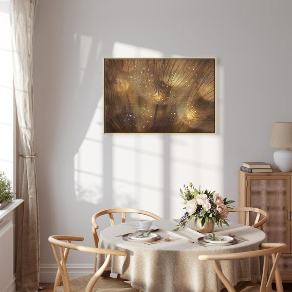 Quadro - Golden Dandelions (1 Part) Wide