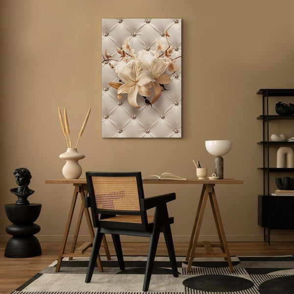 Quadro - Diamond Lilies (1 Part) Vertical