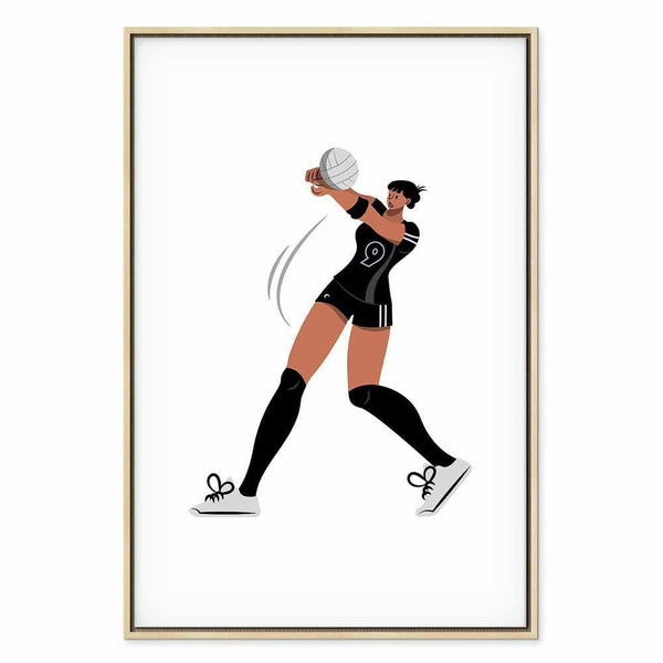 Quadro - Female Volleyball Player Illustration