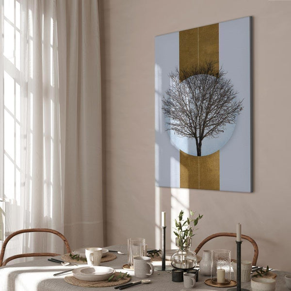 Quadro - Circle of Nature (1-part) - Tree Branches in Round Composition