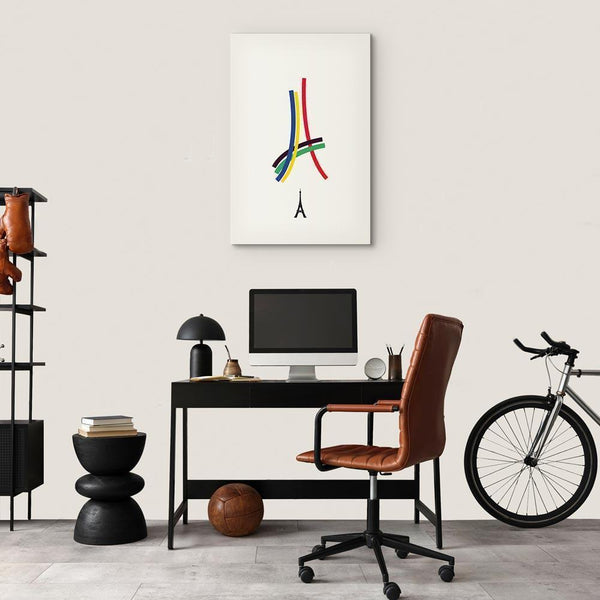 Quadro - Eiffel Tower - Colorful Graphics - Abstraction