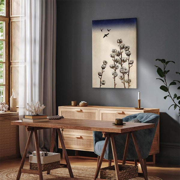 Quadro - Cotton Branches (1 Part) Vertical