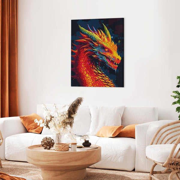 Quadro fai da te - Multicoloured dragon
