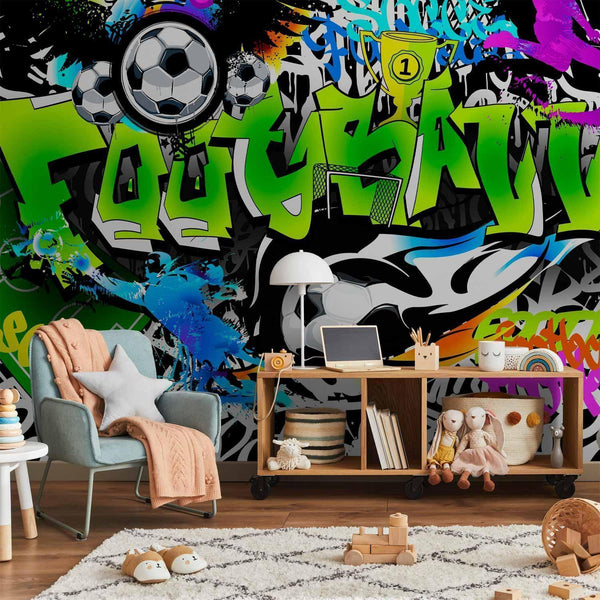 Carta da parati - Football Graffiti