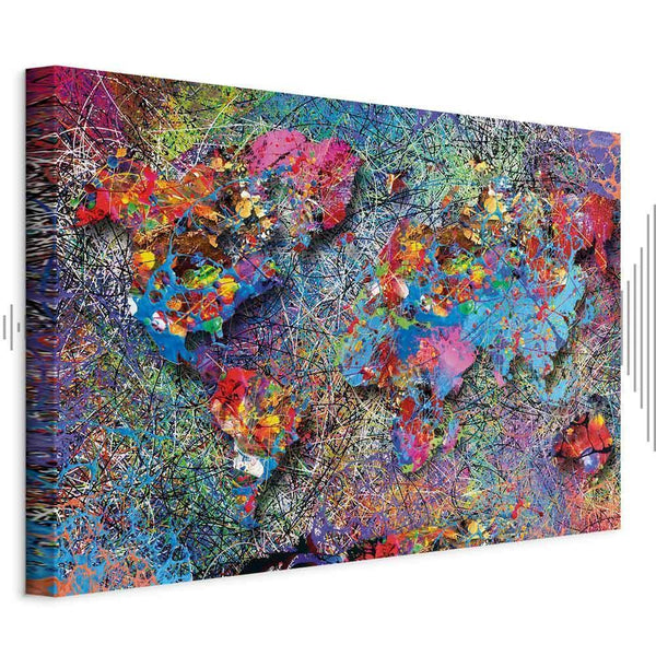 Quadro - Map: Jackson Pollock inspiration
