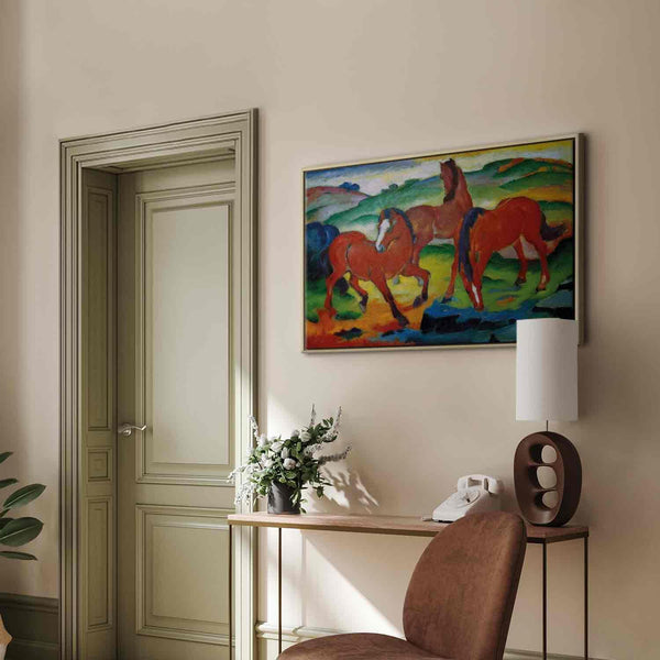 Quadro - Franz Marc – The Red Horses (Grazing Horses IV)