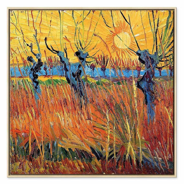 Quadro - Vincent van Gogh – Willows at Sunset