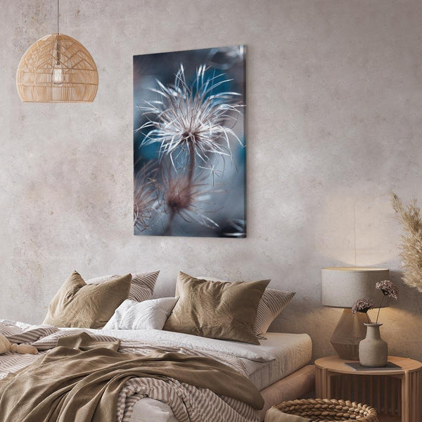 Quadro - Plant in Blues (1 Part) Vertical