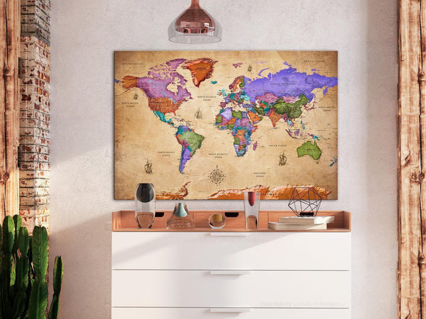 Quadro di sughero - Colourful Travels (1 Part) Wide