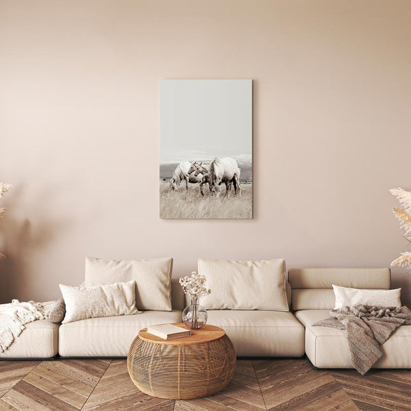 Quadro - White Horses (1 Part) Vertical