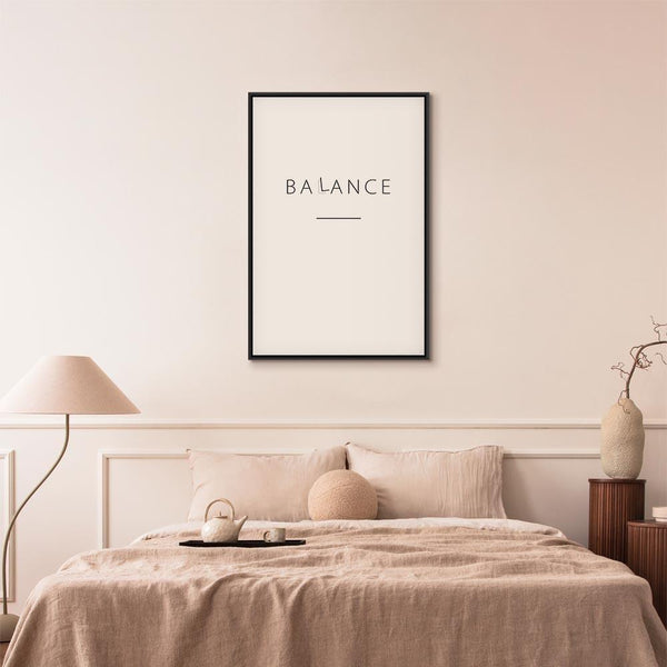 Quadro - Balance of Words (1-part) - Black English Text on White