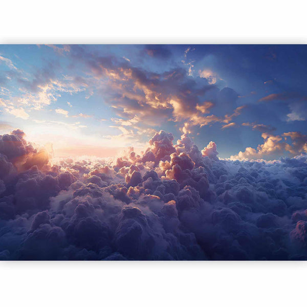 Carta da parati - The Sun in Hiding: The Golden Face of the Sky Over a Cloudy Sea